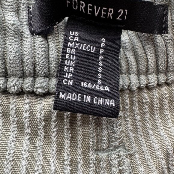 Corduroy Wide Leg Retro High Rise Foreve 21 Pants Womens Small Green Pockets y2k - Picture 5 of 13